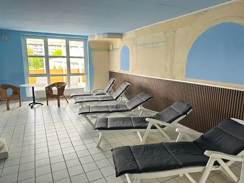 Duschbereich der Sauna